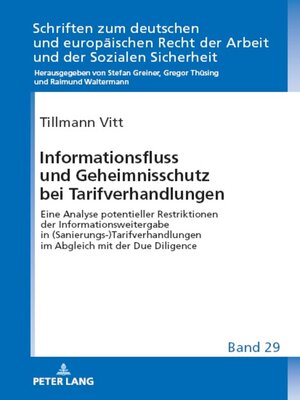 cover image of Informationsfluss und Geheimnisschutz bei Tarifverhandlungen